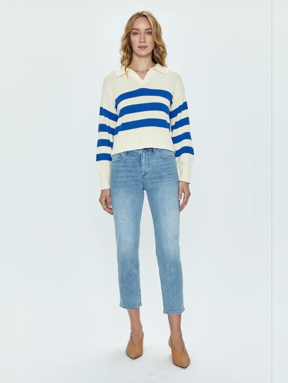 Pistola Monroe Crop High Rise Cigarette Crop Jean In Notting Hill Vintage 33